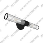 Vanity Light (3) (2) Black Almetta 2 - Light Bathroom Dimmable Vanity Light Bath Bar Fixtures - 3D Decorative