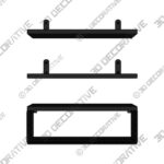 Black Cantura 3 Piece Accent Shelf - 3D Decorative