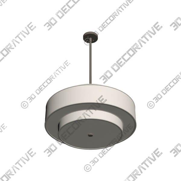 Brushed Nickel Arianny 5 - Light Dimmable Drum Chandelier - 3D Decorative