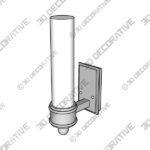 Carmac 1-Light Wall Sconce with White Glass Shade - 3D Decorative