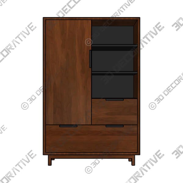 Carson Tall Cabinet - 3D Decorative