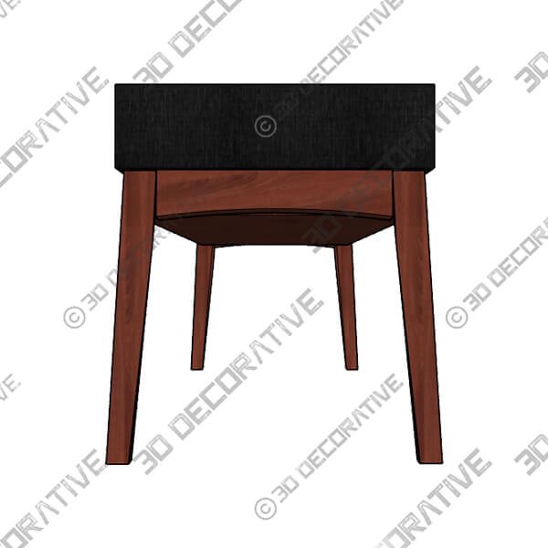 Chantel Licorice 56 Bench - 3D Decorative