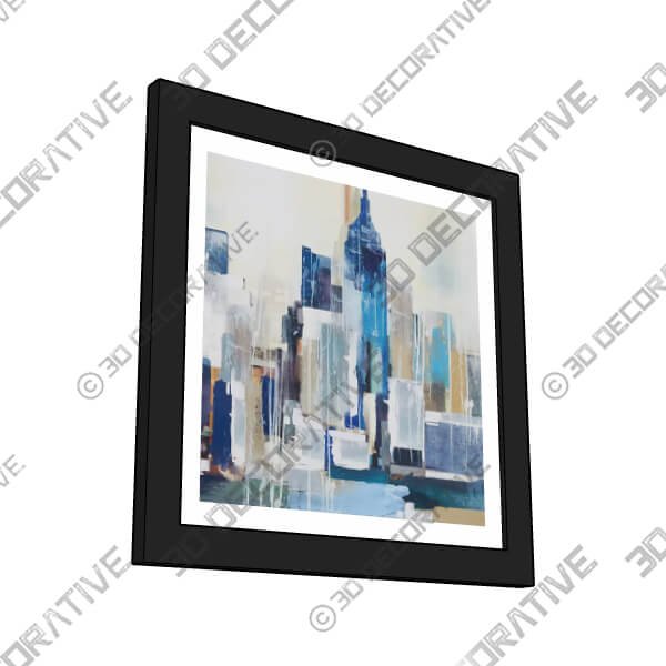 City Scene Framed Print 40x40cm - 3D Decorative