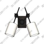 Compass 2-Light Wall Sconce - 3D Decorative