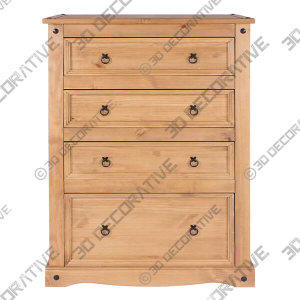 Corona Pine Low Bookcase-3DDEcorative Corona Pine Low Bookcase - 3D Decorative