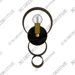 Sconce (1) (3) Crystorama Luna 14 34 High Bronze and Gold Sconce - 3D Decorative