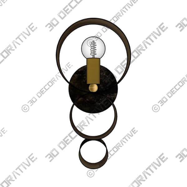 Crystorama Luna 14 34 High Bronze and Gold Sconce - 3D Decorative