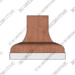 Dalton D with stainless baffle base Range hood - 3D Decorative