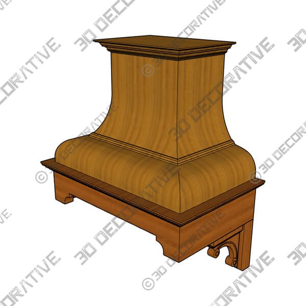 Dalton DDP1 with plinths and corbels - 3D Decorative