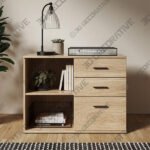 Edison Storage Cabinet, Oak Effect - 3D Decorative
