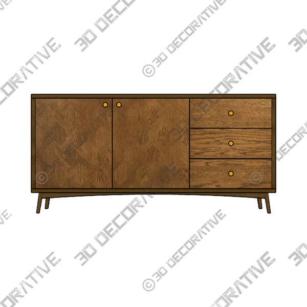 Farris Large Sideboard-3DDEcorative Farris Large Sideboard - 3D Decorative