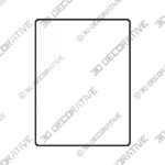 Bathroom Mirror (1) Filleted Corner Wall Mounted Mirror, Bathroom Mirror - 3D Decorative