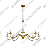 Franklin Iron Marinec 42 Soft Gold 8-Light Candelabra Chandelier-3DDecorative Franklin Iron Marinec 42 Soft Gold 8-Light Candelabra Chandelier - 3D Decorative