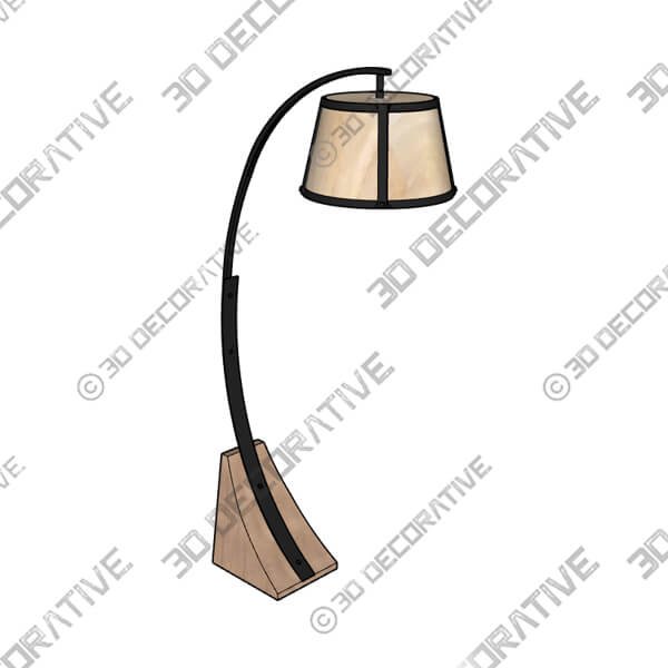 Franklin Iron Works Oak River Rustic Farmhouse Arc Floor Lamp - 3D Decorative