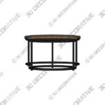 Fulton Coffee Nest of Tables, Pine Effect - 3D Decorative
