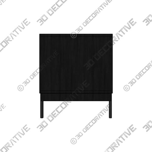 Fulton Extra Wide TV Unit, Black for TVs up to 80 - 3D Decorative