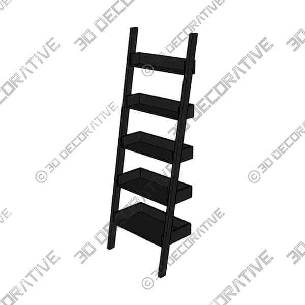 Fulton Ladder Bookcase - 3D Decorative