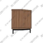 Fulton Pine Effect Corner TV Unit for TVs up to 50 - 3D Decorative