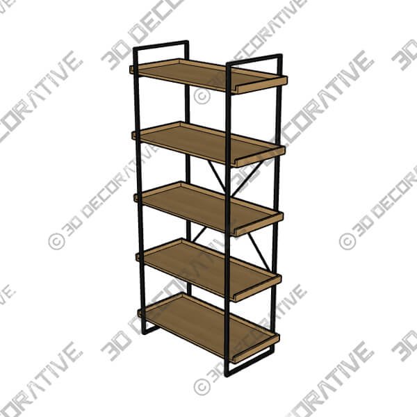 Fulton Shelving Unit - 3D Decorative