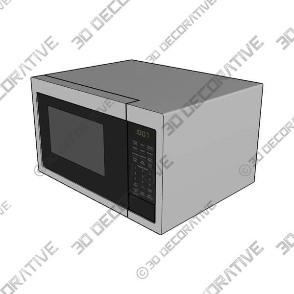 GE Appliances 0.9 Cubic Feet Countertop Microwave - 3D Decorative