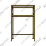 Side Table (1) (3) Genell 23 34 Wide Gold Leafed and Glass Side Table - 3D Decorative