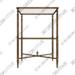 Console Table (1) Henzler 25 34 Wide Metal and Glass Console Table - 3D Decorative