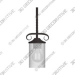 Hinkley Casa Collection One Light Pendant Olde Black - 3D Decorative