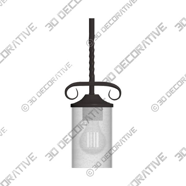 Hinkley Casa Collection One Light Pendant Olde Black - 3D Decorative