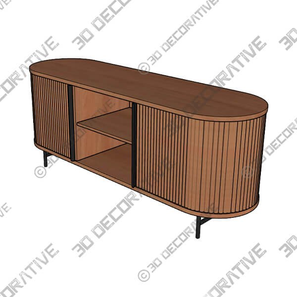 Indus Valley Zen TV Cabinet for TVs up to 44 - 3D Decorative