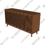 Khari 4 Door Large Sideboard Mango Wood - 3D Decorative