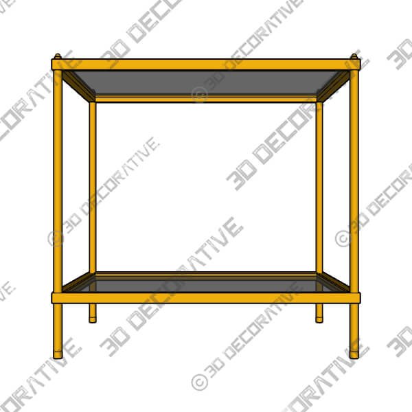 Knox 22 14 Wide Metallic Gold End Table - 3D Decorative