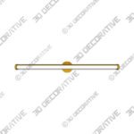 LED Bath Bar Gold - 3D Decorative