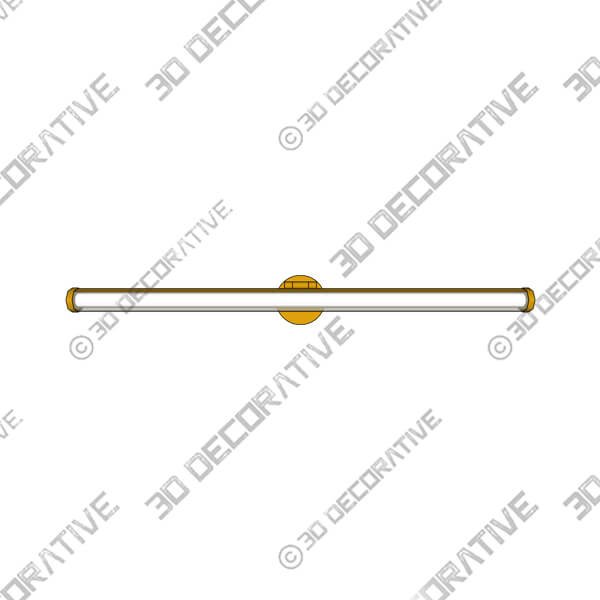 LED Bath Bar Gold - 3D Decorative