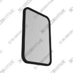 Liguria Black 24 x 34 Rounded Edge Rectangular Wall Mirror - 3D Decorative