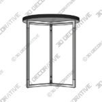 Linda 22 Wide Clear Acrylic Round Modern Accent Table - 3D Decorative