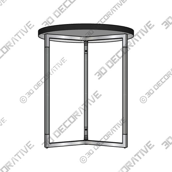 Linda 22 Wide Clear Acrylic Round Modern Accent Table - 3D Decorative