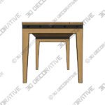 Madera Oak 71 Desk - 3D Decorative