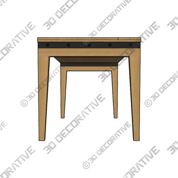 Madera Oak 71 Desk - 3D Decorative