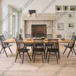 Madera Oak Dining Table, Extendable - 3D Decorative