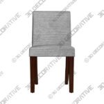 Chair (1) (8) Main Street Groupie Pewter Fabric Dining Chair - 3D Decorative
