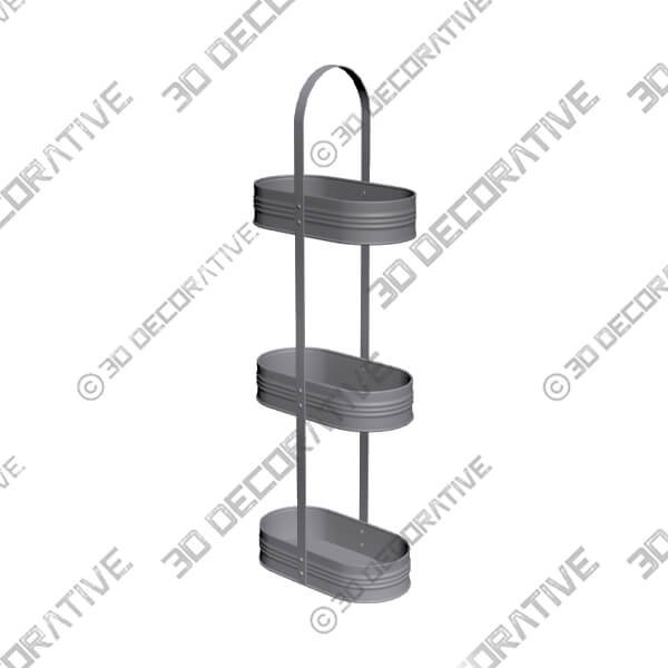 Metal 3 Tier Bathroom Caddy-3DDecorative Metal 3 Tier Bathroom Caddy - 3D Decorative