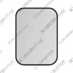 Mid-Century Modern Chic Metal Rounded Wall Mirrors - 3D Decorative