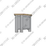 TV Unit (3) (9) Olney Corner TV Unit for TVs up to 55 - 3D Decorative