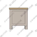Olney Stone Extra Wide TV Unit for TVs up to 80 - 3D Decorative