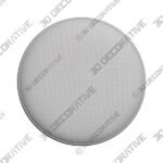 Opal Cream Velvet Round Ottoman with Gold Base - 3D Decorative