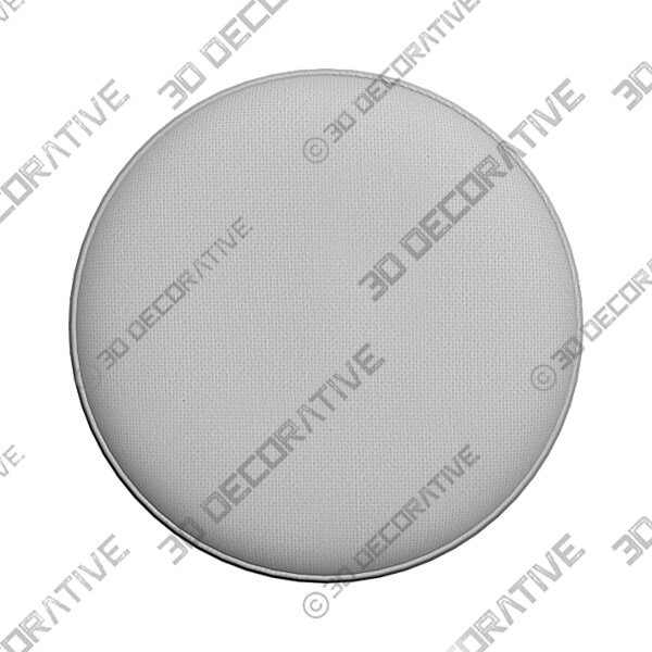 Opal Cream Velvet Round Ottoman with Gold Base - 3D Decorative