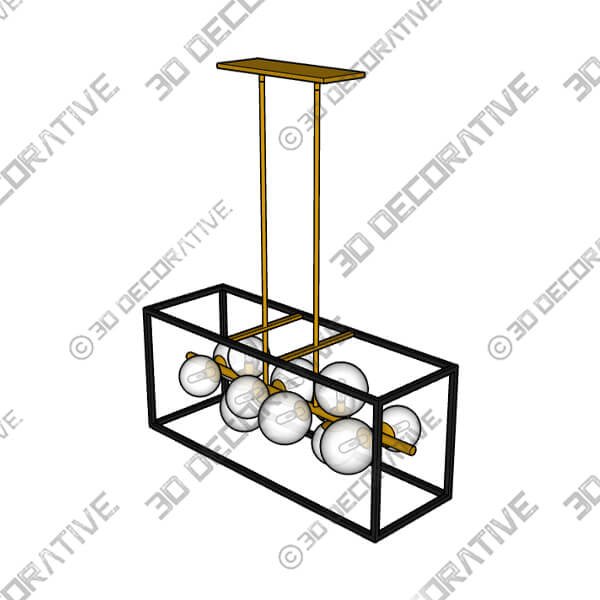 Possini Euro Fitzgerald 38 Modern Black and Gold 12-Light Chandelier - 3D Decorative