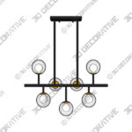 Possini Euro Marrion 21 Black Gold 9-Light LED Linear Globe Pendant-3DDecorative Possini Euro Marrion 21 Black Gold 9-Light LED Linear Globe Pendant - 3D Decorative