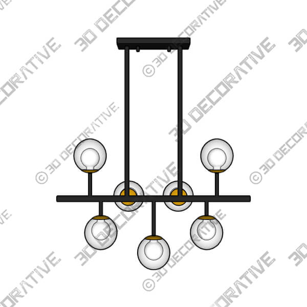 Possini Euro Marrion 21 Black Gold 9-Light LED Linear Globe Pendant-3DDecorative Possini Euro Marrion 21 Black Gold 9-Light LED Linear Globe Pendant - 3D Decorative