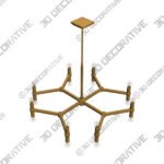 Possini Euro Marya 37 Wide Satin Brass 16-Light Modern Chandelier - 3D Decorative